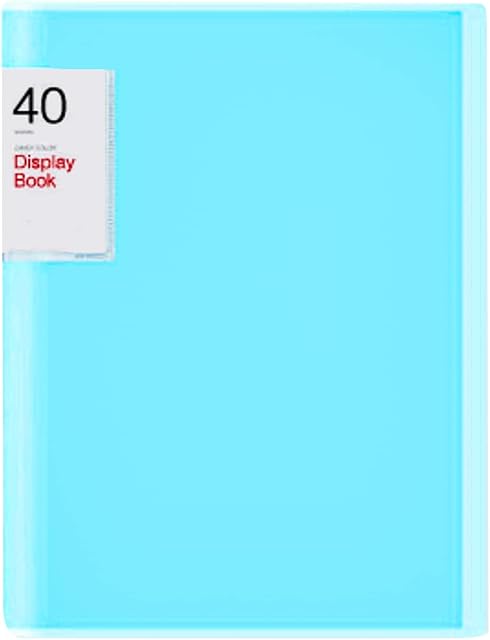 A3 40 Pags Diamond Painting Storage Book Plastic Folders Clear Pockets Sleeves Protectors Portfolio Art Book Clear Storage Presentation Display Book A3 Art Folder for Home Office Art Book