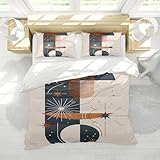 Suave y Cómodo: Hecho de microfibra de poliéster ultrafina, este juego de ropa de cama ofrece una sensación suave y lisa, ideal para el contacto prolongado con la piel. Protege eficazmente tu edredón y almohadas del polvo y la suciedad