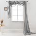MEMIAS Window Sheer Elegant Voile Curtain Scarf for Home, Birthday Party, Wedding Decoration, 1 Panel 54" W x 216" L, Morning Gray