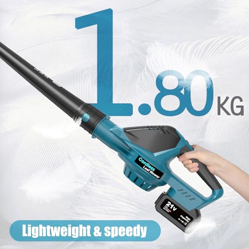Leaf 21V Akku Laubsauger mit Akku und Ladegerät, Akku Laubbläser mit Akku und Ladegerät, Elektro Laubsauger Gardena, 4000mAh Batterien, Bürstenlosem Motor – Bild 6