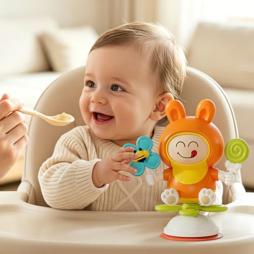 PANITU Suction Spinner Toy, High Chair Sensory Toy for Babies 1 Year Old — view 4