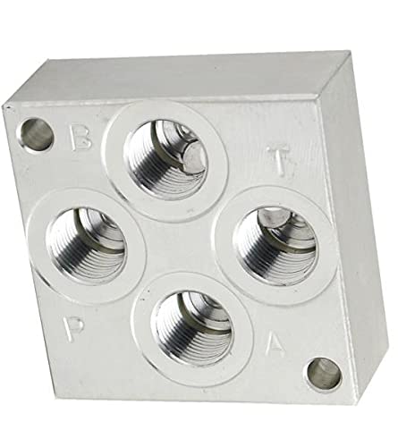 Hydromot- Grundplatte 1-fach NG06 (CETOP 3), Anschlüsse unten, Aluminium