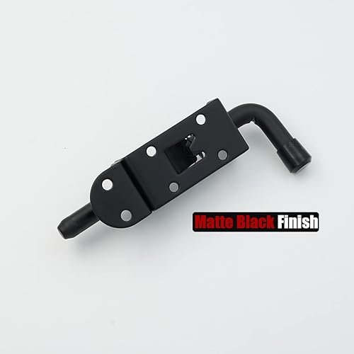 Miniatura 3 de JQK Pasador de pestillo con resorte, perno de barril de acero inoxidable 304 grueso de 0.079 in, cerradura de puerta de 5 pulgadas, negro (paquete