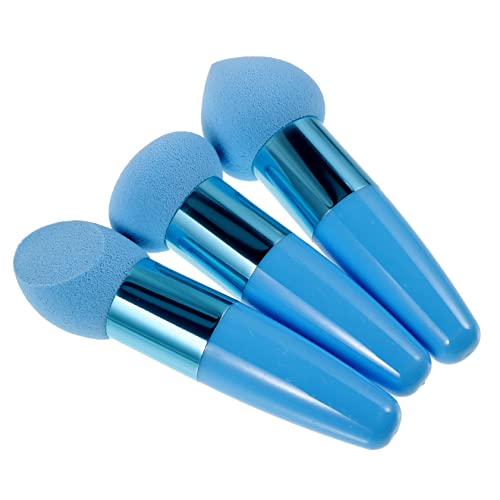 BESTYASH 3Pcs Portable Beauty Pens Heart Angled Makeup Sponges for Blending High Grade Cosmetic Tools for Foundation Concealer Convenient Grip for Natural Finish