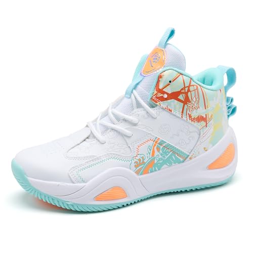 Image of Men's Basketball Shoes Fashionable Breathable Anti Slip Sports Shoes Outdoor Running Fitness Training Shoes