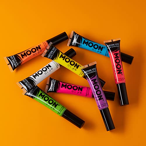 Moon Glow Neon UV Hair Colour Streaks | Purple | Hair Mascara - Temporary Wash out Hair Dye | Bright Neon Colour, Glows under UV Lighting - Image 6