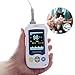 Handheld Vet Pulse Oximeter, 2.4Inch Screen Veterinary Pulse Oximeter Cat Dog SPO2 Pulse Rate Monitor Ear/Tongue SPO2 Sensor