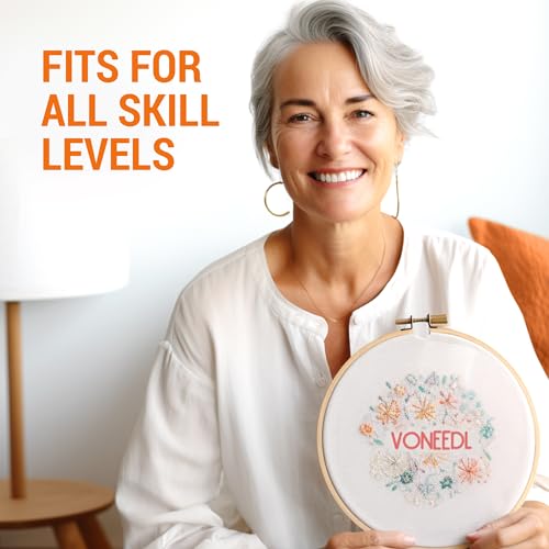 Image of VONEEDL Large Eye Blunt Tapestry Needles (Pack of 60) - 6 Sizes with 6 Storage Tubes - Perfect for Darning, Embroidery, Cross-Stitching, Needlepoint, Crafting, Knitting, Weaving, and DIY