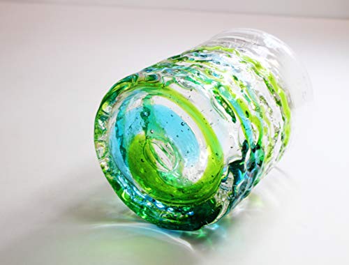 Vaso grande de vidrio Water & Green coral miniatura 4