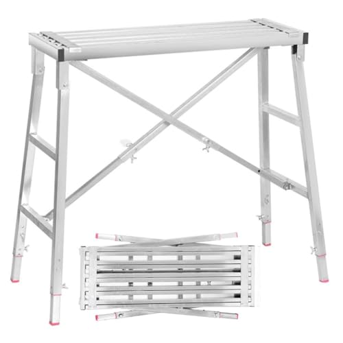 Plateforme de travail pliable portable hauteur réglable tabouret échafaudage intérieur