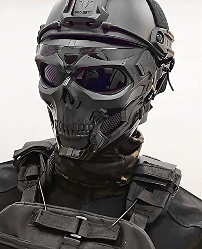 Fotrsta Taktischer Helm Für Airsoft Paintball, Militär Fast Helm Set Mit Gesichtsmaske, Schutzbrille, Kopfhörer Und NVG-Halterung, Teleskop-Modell Outdoor CS-Spiel Ausrüstung Fotrsta Taktischer Helm Für Airsoft Paintball, Militär Fast Helm Set Mit Gesichtsmaske, Schutzbrille, Kopfhörer Und NVG-Halterung, Teleskop-Modell Outdoor CS-Spiel Ausrüstung