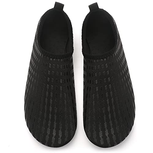 Foto von LATATL Badeschuhe Wasserschuhe Schnell Trocknend Schwimmschuhe Strandschuhe Aquaschuhe Surfschuhe Leicht Barfußschuhe Tauchschuhe Wassersportschuhe für Damen Herren(Schwarz,40 EU)
