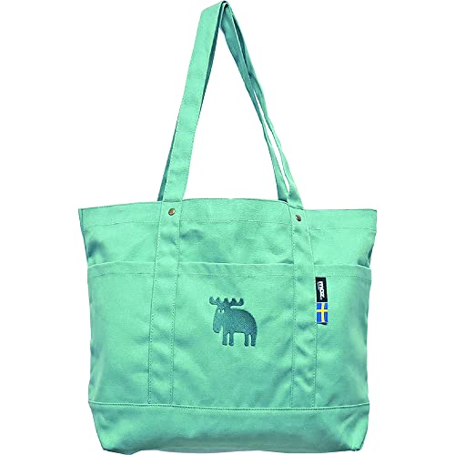 モズ スゥェーデン moz 帆布トート L ノルディックグリーン