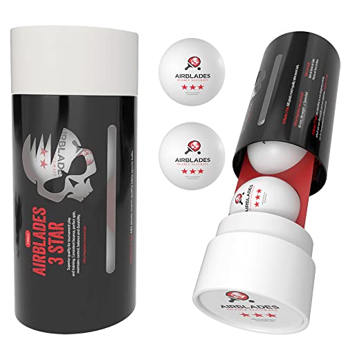 Airblades 3 Star Ping Pong Balls | High Performance, Table Tennis Balls For Tournament Play & Training | Advanced Abs Plastic | Regulation Standard Ping Pong Balls #TOP29