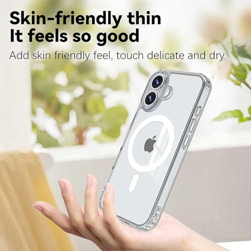 Image of QsmQam Compatible for iPhone 16 Back Case Cover | Ultra Hybrid | Compatible with MagSafe| Military-Grade Protection| Transparent Back Case Cover for iPhone 16 - (Polycarbonate|Clear)