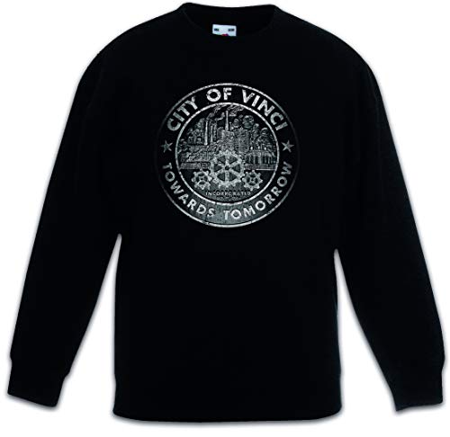 Pullover enfant Urban Backwoods City of Vinci sweat noir garçon fille chaud