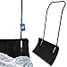 Produktbild KOTARBAU® Schneeschieber mit Rädern Schneeschaufel 80 cm Schneewanne mit Alu-Profilkante Schneeschippe mit Metallgriff ECO Schwarz Profi Schneeräumer
