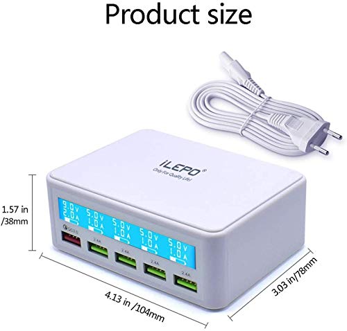 Caricabatterie USB QC 50W con Schermo LCD