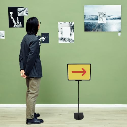 Soporte de acero ajustable COHEALI con opciones vertical y horizontal para carteles publicitarios 5