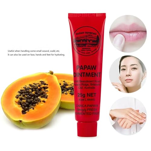 3 Stück Papaya Salbe,Papaya Hautpfleg Repairing Cream Multifunktionale Feuchtigkeitsspendend Haut reparieren Lippencreme Balsam