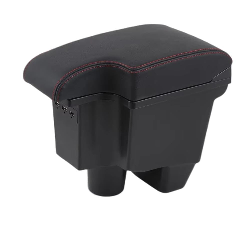 FSOZDBBPL For Toyota Yaris For Yaris Elegant 2021-2024 Car Armrest Box Storage Box Interior Parts(B1 Black red Corium)