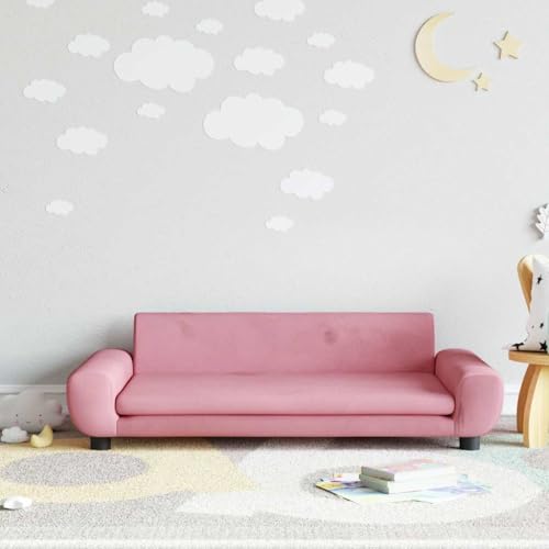 Genérico Sofá para niños de Terciopelo Rosa 100x54x33 cm,Mobiliario para bebés y niños pequeños-3196382