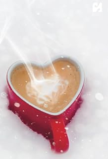 Heart Shaped Coffee Mug in Snow Notebook 64 Graph Pages: 160 x 235 mm