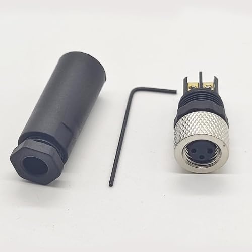 5 Stücke M8 3 poliger Weibliche Rundsteckverbinder, vor Ort montiert mit 8mm verdrahtetem Sensor industrieller Rundstecker IP67 ungeschirmter A Code gerader 60V 4A