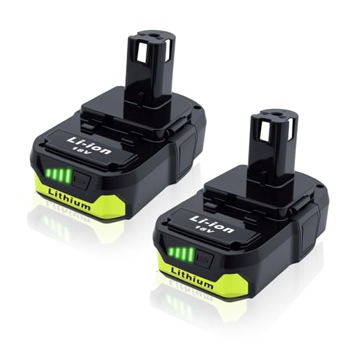 Ultraxxis 2 Packs 3.0Ah High Capacity Replacement for Ryobi 18v Battery P108 P104 P105 P102 P103 P122 P109 Li-ION Compatible with Ryobi 18V ONE+ System Cordless Power Tools and Charger