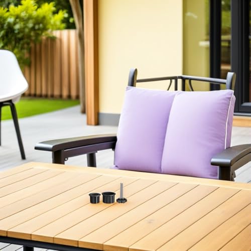 Bouchons trou support parasol Gatuida avec vis et accessoires stabilisateurs de base - 7
