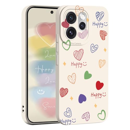 YUEQIAN Cover Silicone Liquido per Oppo Reno15 F(Oppo Reno15 FS) 5G con Stampe di Graziose Animali e Cuori, Ultra Sottile Morbido Smerigliata TPU Bumper Antiurto Moda Custodia - i01
