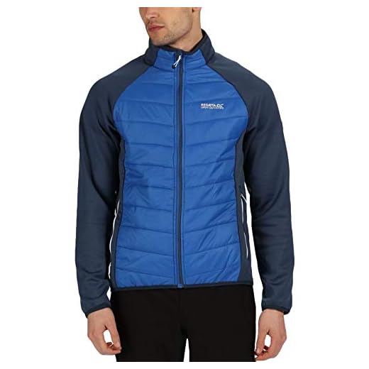 Regatta herr Bestla' lättvikts vattenavvisande och isolerad stretch hybrid förvirrade/quiltade jackor Dark Denim/Nautical Blue XL