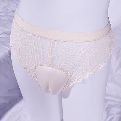 BaronHong Hiding Gaff Panty Shaping Camel Toe Lace Floral Mens Thong Underwear for Crossdresser Transgender2