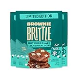 Brownie Brittle – Hot Chocolate Marshmallow Thin and Crispy Sweet Snacks (Pack of 3, 4 oz), Rich Gourmet Brownie Bites Dessert