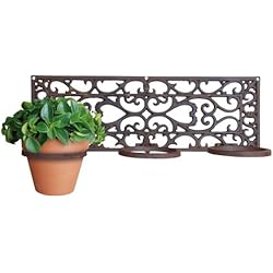 Macetero Forja De Pared Esschert BPH15 - Macetero de pared para 3 plantas, diseño forjado