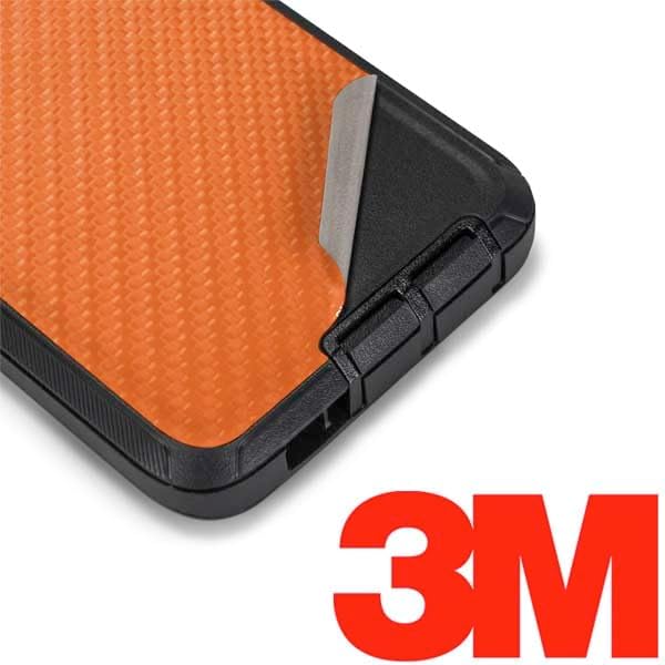 Skinit Decal Phone Skin Compatible with OtterBox Defender Galaxy S10 - Orange Carbon Fiber Specialty Texture Material Design
