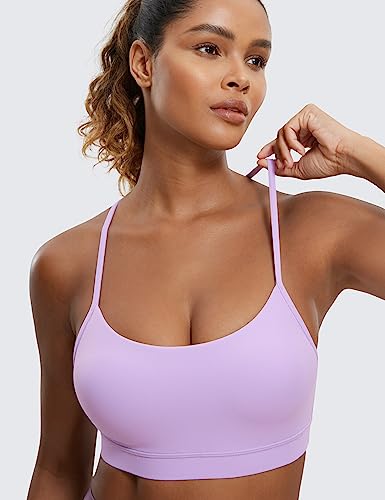 image for CRZ YOGA Butterluxe Womens Y Back Sports Bra - Padded Racerback Low Im