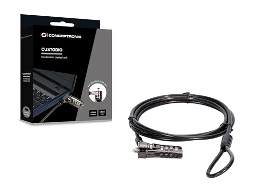 Cadenas pour ordinateur portable Conceptronic pour éviter le vol de votre PC de bureau