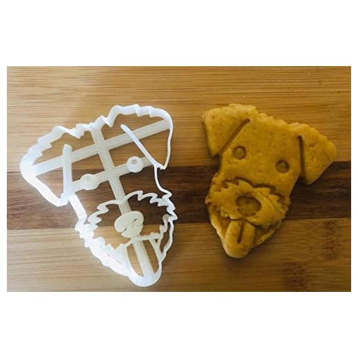 Airedale Terrier Cookie Cutter and Dog Treat Cutter - Dog Face - 3 inch