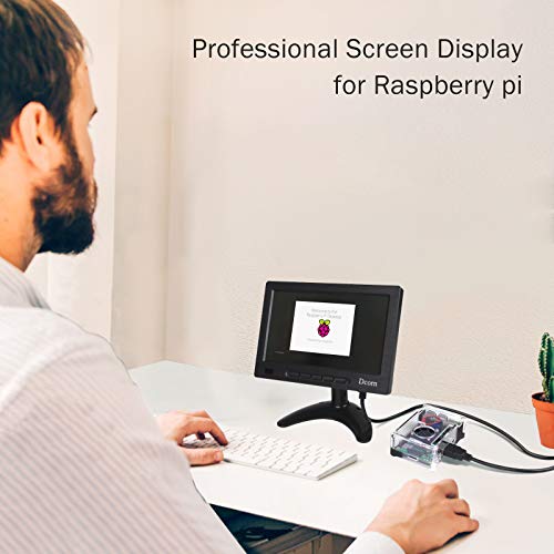 Dcorn 8 Inch Mini Monitor,Small Hdmi Monitor 1280X720 16:9 Ips Metal Housing Computer Monitor Support Hdmi/Vga/Av/Bnc Input With Wall Bracket&Remote Control,178 Full Viewing W/Speaker #TOP5