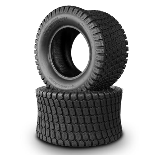 TRIPOWER 24x12.00-12 24x12x12 Lawn Mower Tires Set of 2 4PR Tubeless NHS Turf Tires for Riding Mowers and Lawn & Garden Tractors Tire Only Rim Not Included
