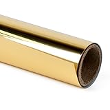RUSPEPA Metallic Heat Transfer Vinyl - Soft Metallic Foil HTV Iron-on T-Shirt, Hoodie, Hats and More Fabric Garments - 20X12 Inch - Gold