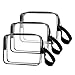 3pcs/pack Sariok Clear Toiletry Bag with Zipper TSA Approved Travel Cosmetic Bag PVC Make-up Pouch Handle Straps for Women Men, Carry On Airport Airline Compliant Quart Bags 3-1-1 Kit Luggage