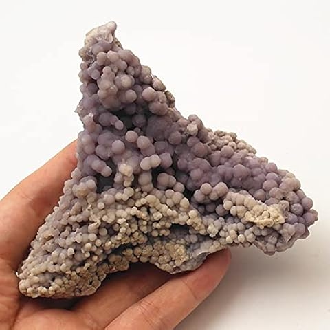 Pounique 10.5 OZ Natural Grape Agate Chalcedony Purple Botryoidal Indonesia Quartz Mineral Specimen Cover