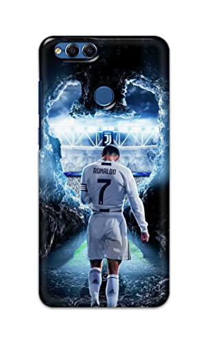 Image of Printed Hard Back Cover Case for Honor 7X | Huawei Mate SE Back Cover (Footbal Legend) -702