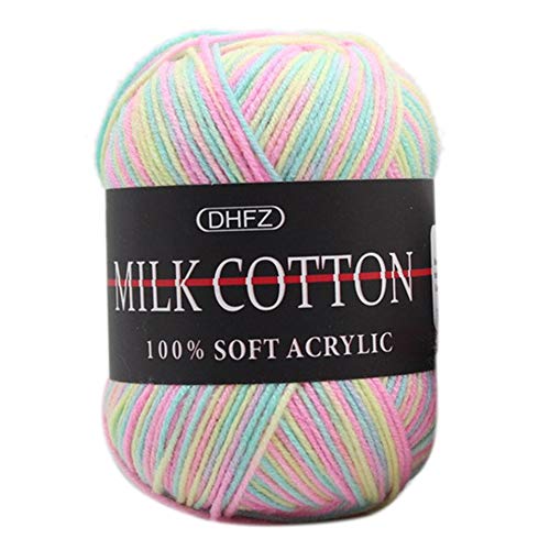 DIY Soft Wool Crochet Kniting Yarn 3 fios de linhas florais coloridas Tricô Wool Yarn Baby Yarn para