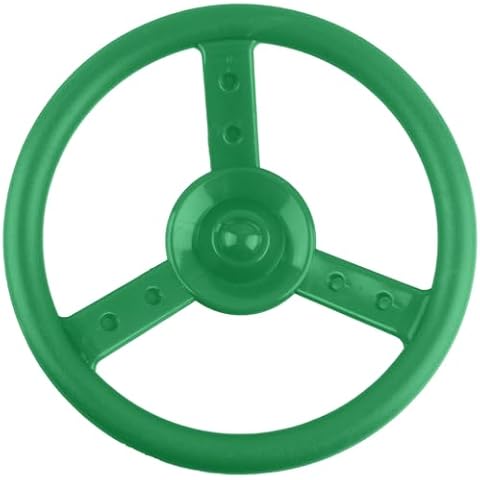 Haconba Playground Steering Wheel Accessories Plastic Swingset Steering Wheel Pirate Ship Steering Wheel Playset for Outdoor Backyard Treehouse Playground Jungle Gym (1, Green) Cover