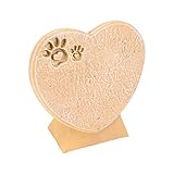 Acouto Herzförmiger Tiergrabstein Harz Hund Haustier Gedenkstein Outdoor Hof Dekoration Ornamente...