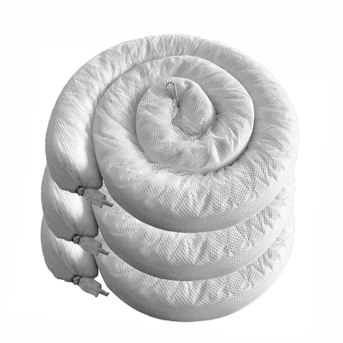 XIFENG Oil Absorbent Socks Oil Boom Soak up Oil Diesel Fuel Hydrocarbon Based Fluids, 6 Gallon (27L) Absorbency Per Sock, 5" Diameter 9.8' Length (12.7cm*3m) Clean Oil Spills(Size:Pack of 3)