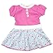 Bambole di moda 1pc Bambole costose maniche a maniche a maniche a soffio abito casual abbigliamento fatto a mano per bambole femminili da 18 pollici - blu set giocattolo bambola